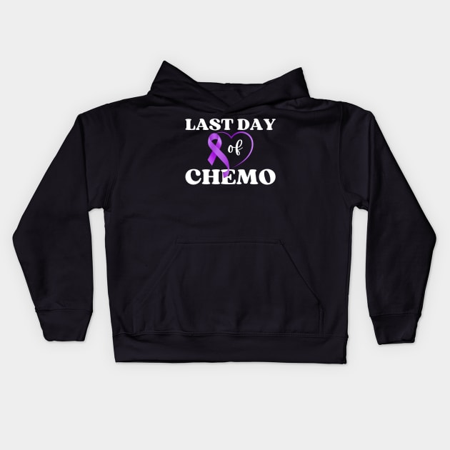 Last Day Of Chemo Radiation Cancer Awareness Survivor Kids Hoodie by IYearDesign